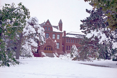 STORM MEMORIES - Trees around Architecture Hall following the October 1997 snow storm.


